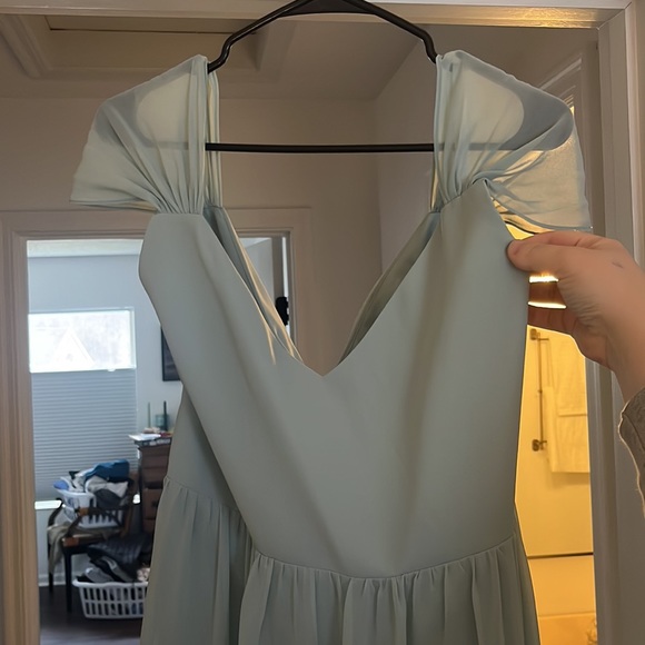 Revelry Emma Faux Wrap Dress in Powder Sky size 20 - Picture 5 of 7